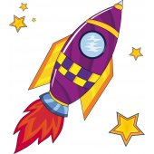 Autocolante decorativo infantil rockets