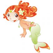 Autocolante decorativo infantil sereia