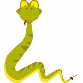 Autocolante decorativo infantil serpente