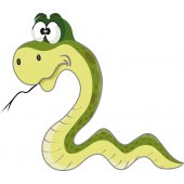 Autocolante decorativo infantil serpente