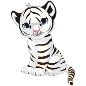 Autocolante decorativo infantil tigre