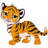 Autocolante decorativo infantil tigre