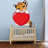 Autocolante decorativo infantil tigre