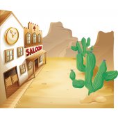 Autocolante decorativo infantil Wild West City