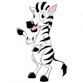 Autocolante decorativo infantil zebra