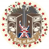 Autocolante decorativo king of rock