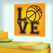 Autocolante decorativo love Basquetebol