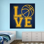 Autocolante decorativo love Basquetebol