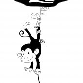 Autocolante decorativo macacos