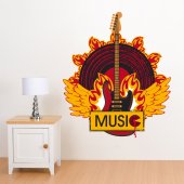 Autocolante decorativo música