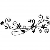 Autocolante decorativo pauta musical
