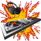 Autocolante decorativo platina dj