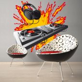 Autocolante decorativo platina dj