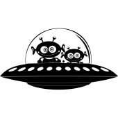 Autocolante decorativo UFO