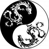 Autocolante decorativo ying yang