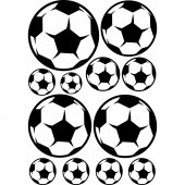 Kit Autocolante decorativo  12 bola futebol