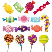 Kit Autocolante decorativo 15 Doces