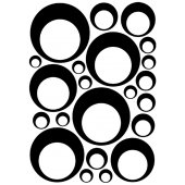 Kit Autocolante decorativo  20 círculos