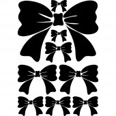 Kit Autocolante decorativo  9 gravata borboleta
