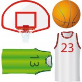 Kit Autocolante decorativo Basquetebol acessórios