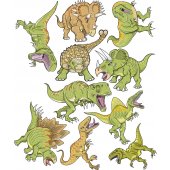 Kit Autocolante decorativo infantil 10 Dinosaurs