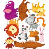 Kit Autocolante decorativo infantil 11 Animais