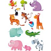 Kit Autocolante decorativo infantil 11 Animais