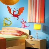 Kit Autocolante decorativo infantil 3 Dragons