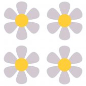 Kit Autocolante decorativo infantil 4 flores