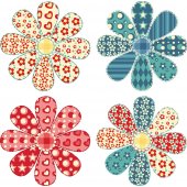 Kit Autocolante decorativo infantil 4 flores