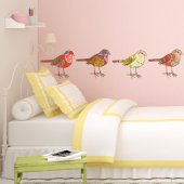 Kit Autocolante decorativo infantil 4 pássaro