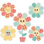 Kit Autocolante decorativo infantil 5 flores