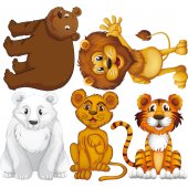 Kit Autocolante decorativo infantil 6 Animais