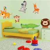 Kit Autocolante decorativo infantil 7 Animais