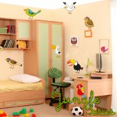 Kit Autocolante decorativo infantil 9 Animais