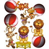 Kit Autocolante decorativo infantil circo