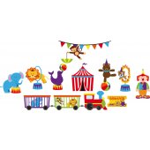 Kit Autocolante decorativo infantil circo