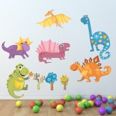 Kit Autocolante decorativo infantil Dinosaurs