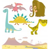 Kit Autocolante decorativo infantil Dinosaurs