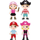 Kit Autocolante decorativo infantil piratas