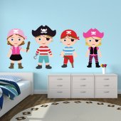 Kit Autocolante decorativo infantil piratas