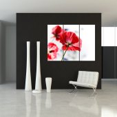 Quadro Triptico PVC flores