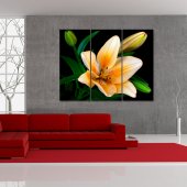 Quadro Triptico PVC flores