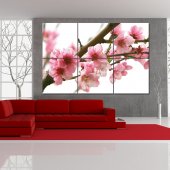 Quadro Triptico PVC flores