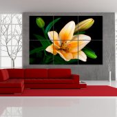 Quadro Triptico PVC flores