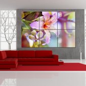 Quadro Triptico PVC flores