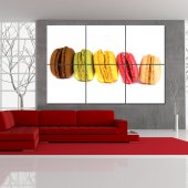 Quadro Triptico PVC macarons