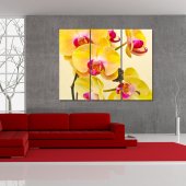 Quadro Triptico PVC orquídea