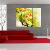 Quadro Triptico PVC orquídea